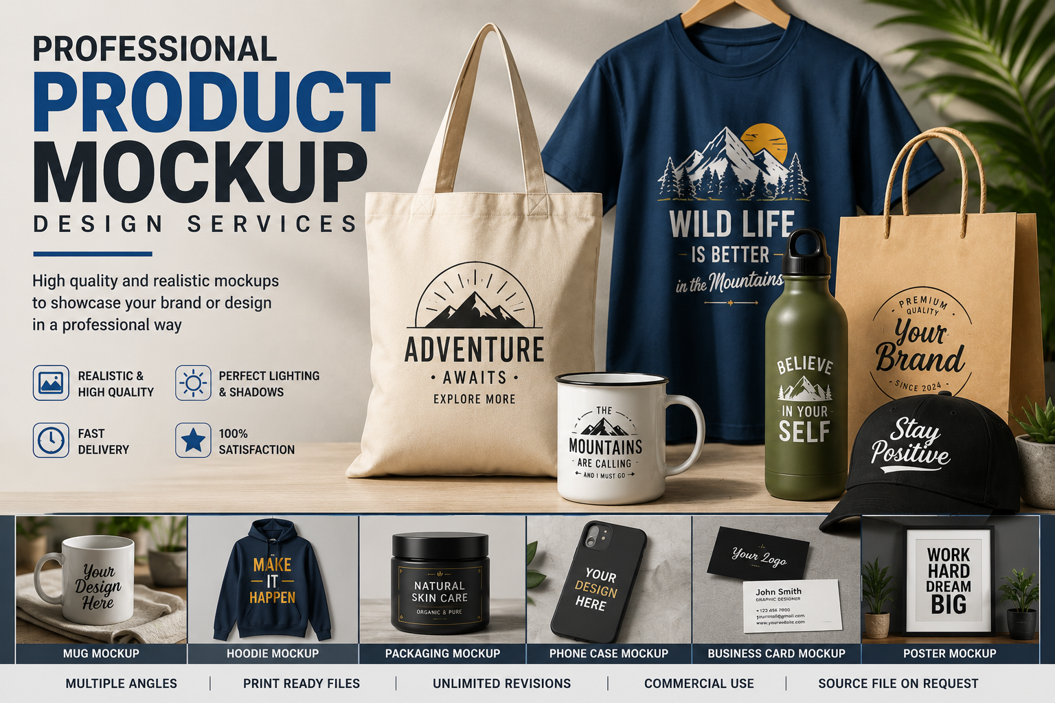 i will create 3d product mockup and 3d max in photoshop